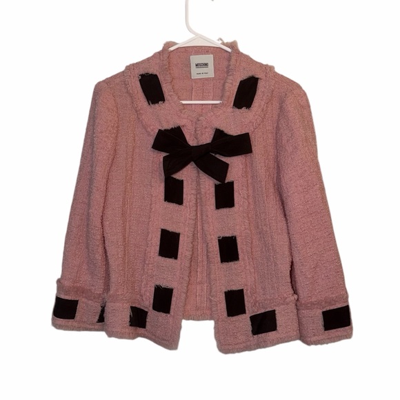 Moschino Cheap and Chic pink and black tweed jacket - Picture 2 of 14